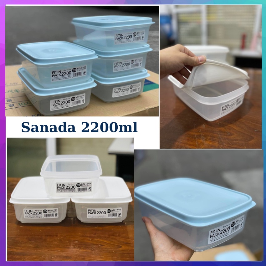 Hộp nhựa đựng thực phẩm tủ lạnh trữ đông bảo quản thức ăn Sanada cao cấp an toàn quay lò vi sóng - Nhật Bản