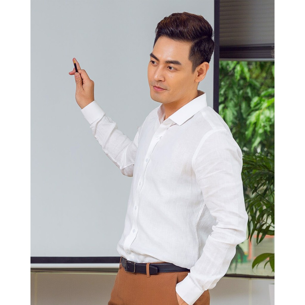 Áo Sơ Mi Nam Linen Trắng F2 Fashion &amp; Freedom
