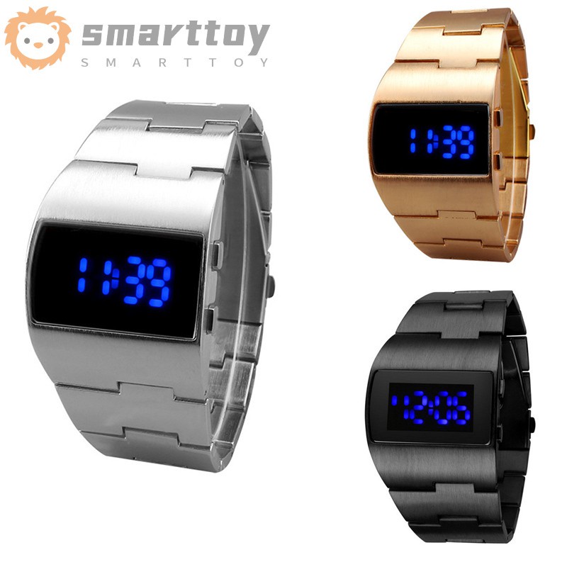 Fashion Wrist Watch Men Military Waterproof LED Watch Stainless Steel Digital Watches Business Wristwatches Clock