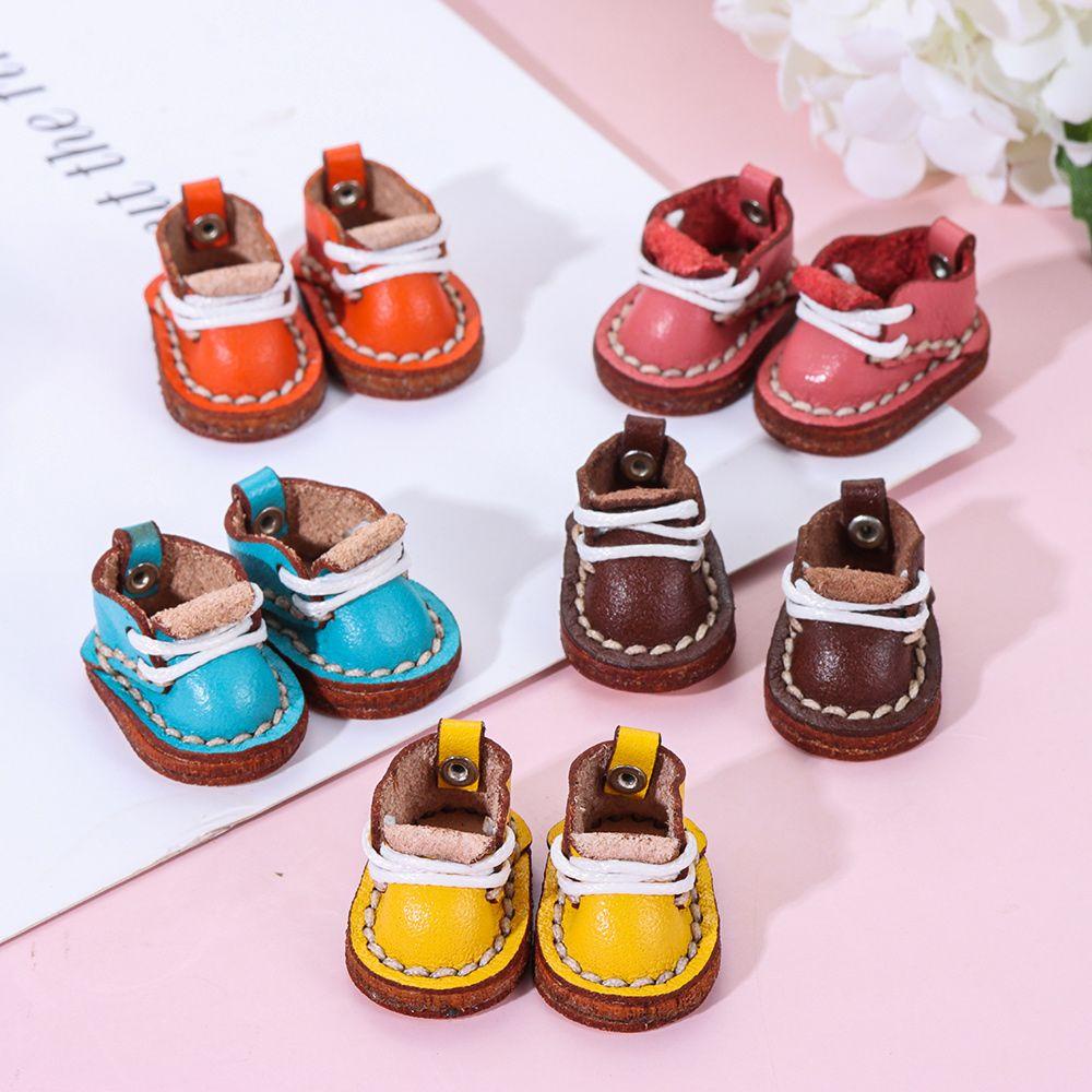 Giày Bốt Da Bò 5 Màu Dễ Thương Cho Búp Bê 1 / 11 OB11