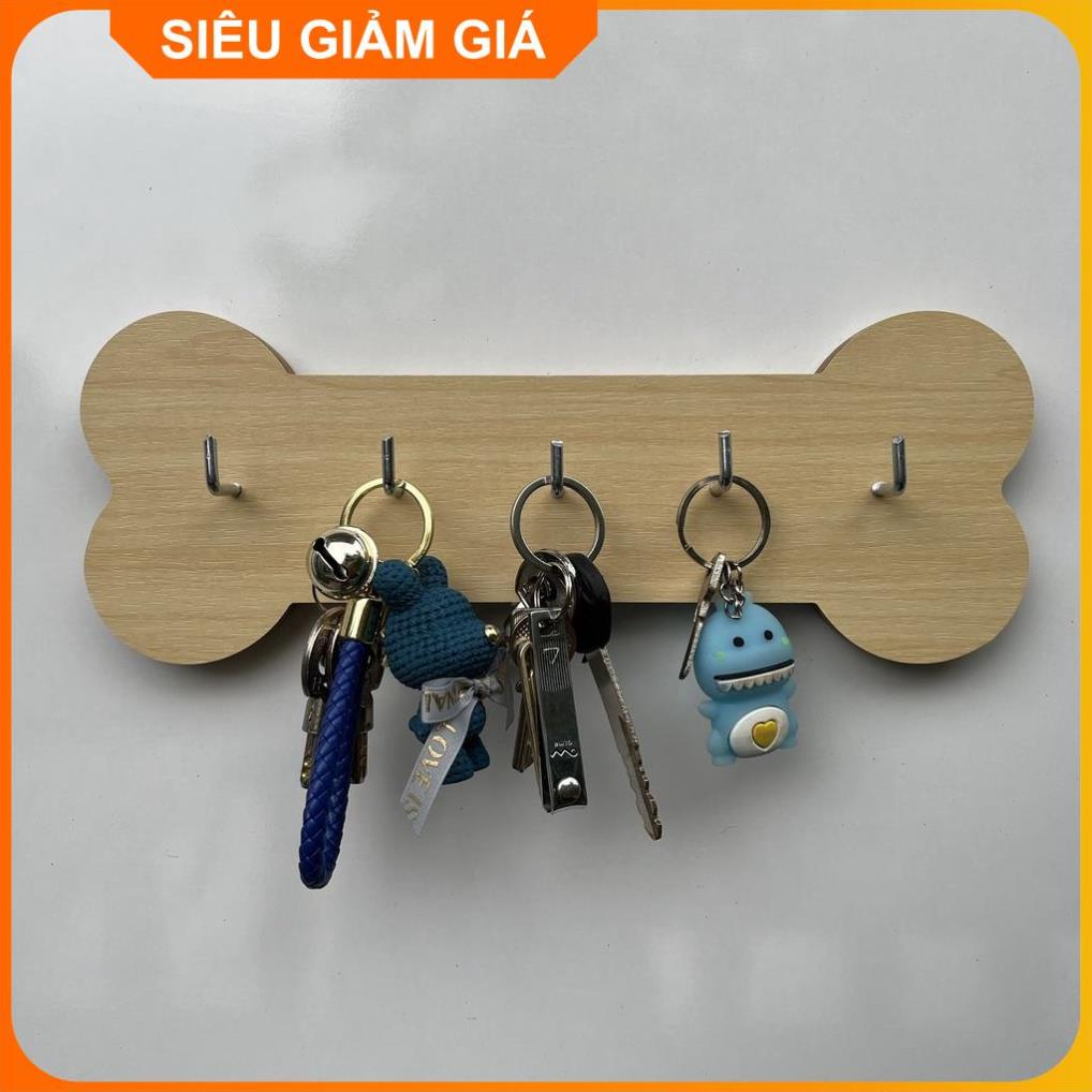 Móc Treo Chìa Khóa Gỗ Dán Tường Decor Bảng Treo Chìa Khóa Gỗ