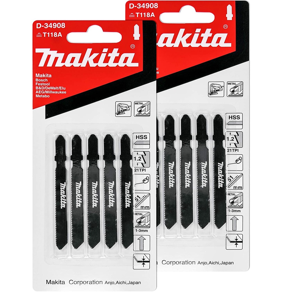 Lưỡi cưa lọng Makita dùng cho kim loại D-34908- Set 5 lưỡi