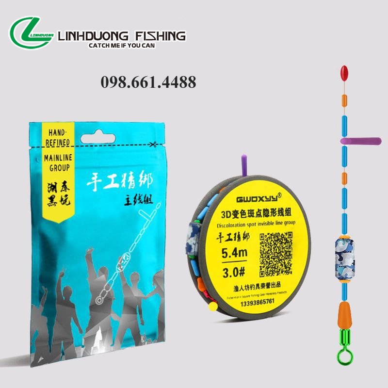 Trục Buộc Sẵn Cước Câu Cá Tàng Hình Có Đủ Size