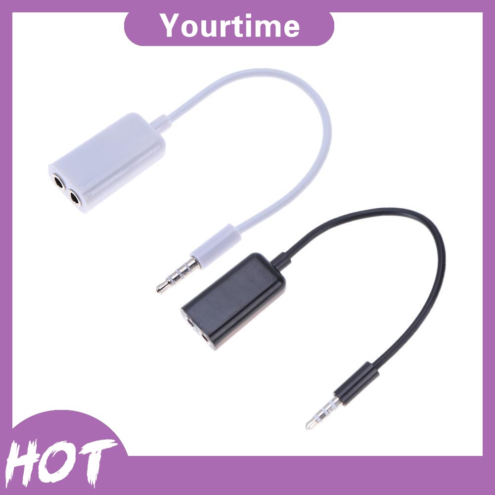 Dây cáp chia cổng kết nối tín hiệu âm thanh 3.5mm đực sang 2 cổng cái dành cho tai nghe