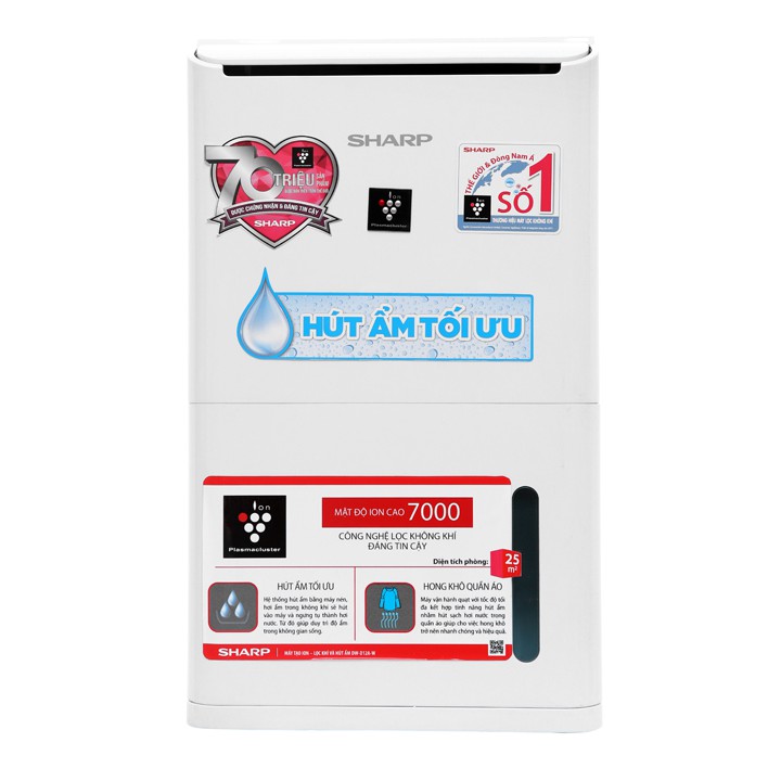 Máy hút ẩm và tạo ion Sharp DW-D12A-W