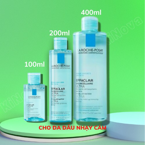 Nước làm sạch sâu tẩy trang cho Da dầu nhạy cảm La Roche Posay hiệu quả vượt trội giúp lấy đi lớp trang điểm - Nhập Pháp