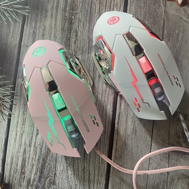 Chuột Gaming Không Dây Dành Cho Game Thủ Chống Ồn Có Đèn LED Chơi Game Cực Đã Bảo Hành 6 Tháng