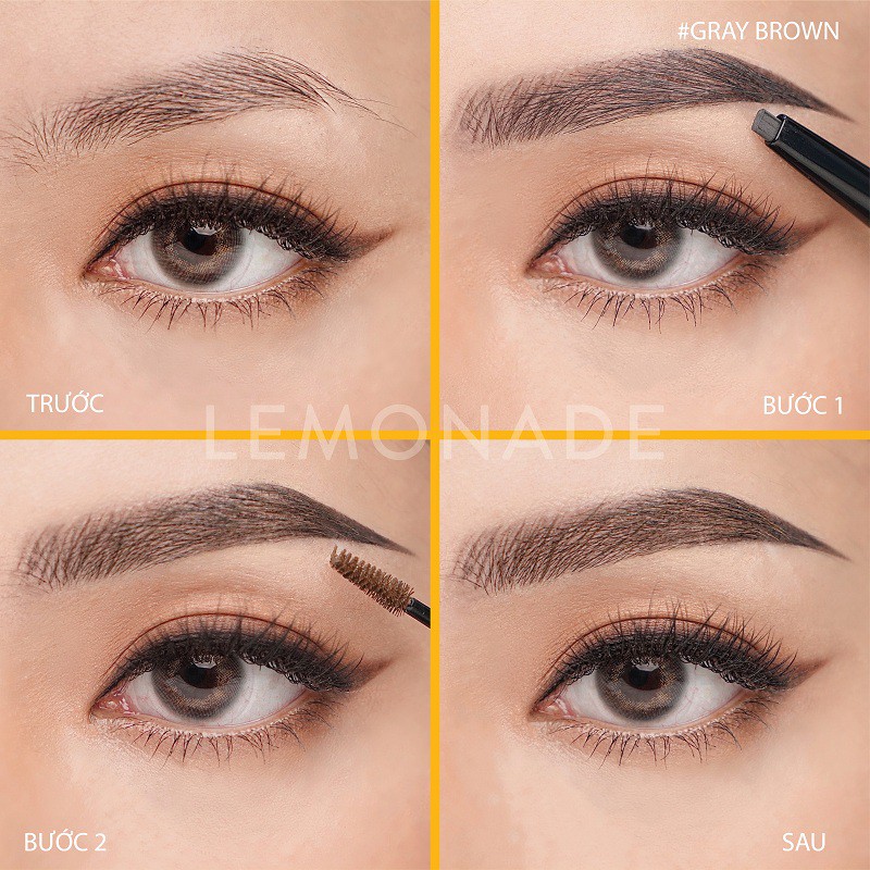 Chì kẻ mày 2 đầu LEMONADE Wigi Dual Eyebrow 2.75g