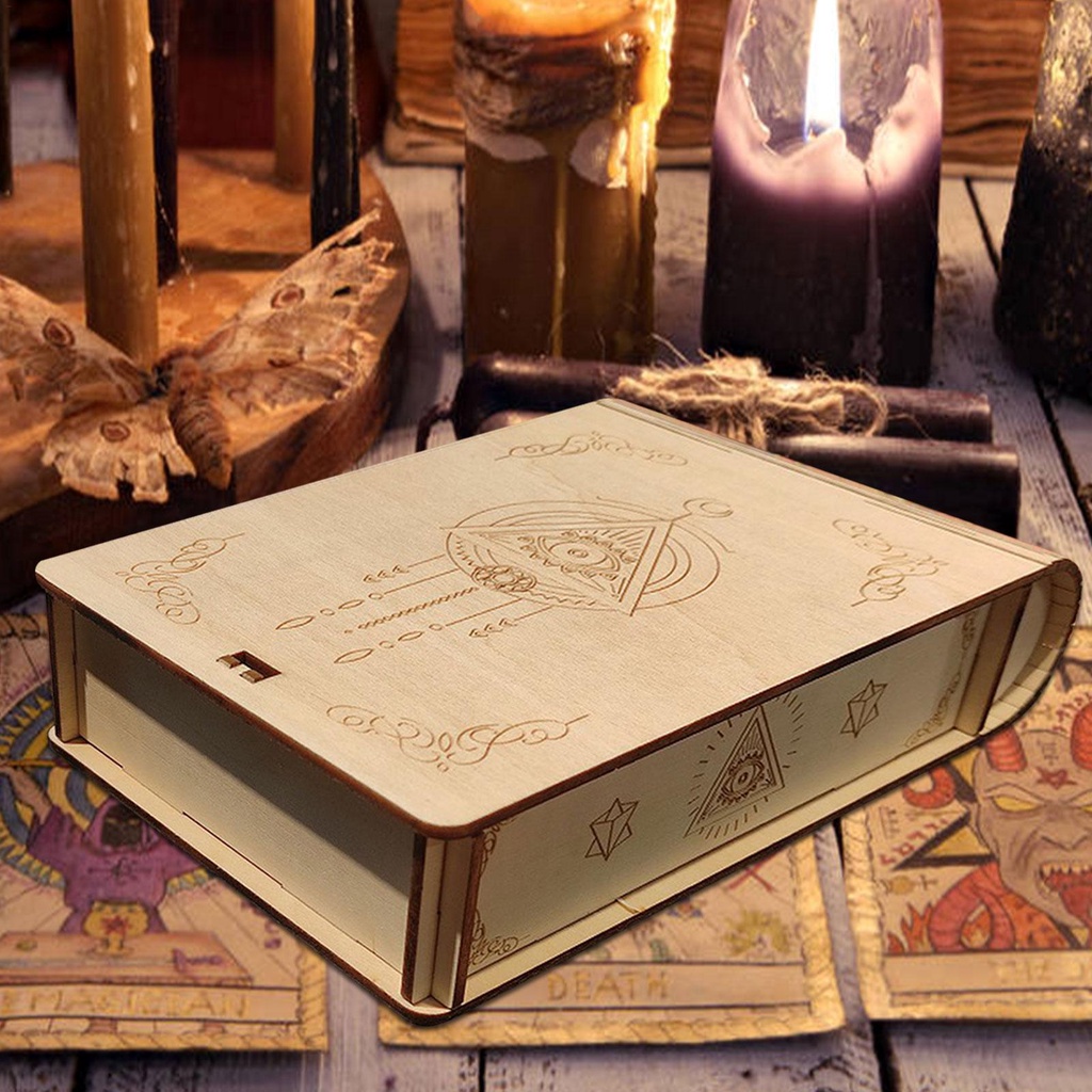 Hộp Gỗ Đựng Thẻ Bài Tarot Tinh Tế Trang Trí Đa Ứng Dụng