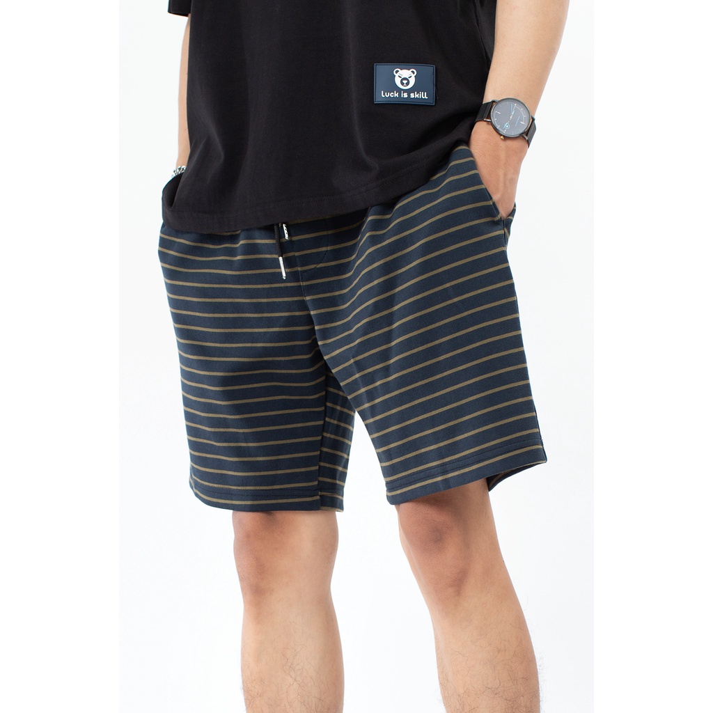 Quần Short Thun Nam Sọc Ngang Lados 4055 - Form rộng rãi, thoải mái