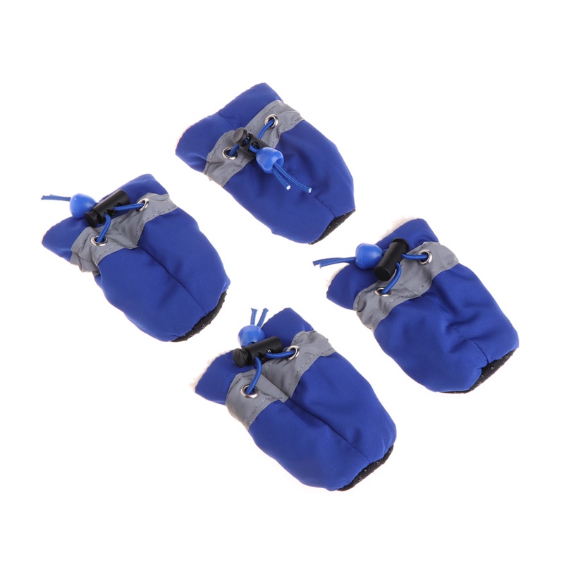 Bộ 4 Giày Bốt Đi Mưa Chống Trượt Không Thấm Nước Cho Thú Cưng