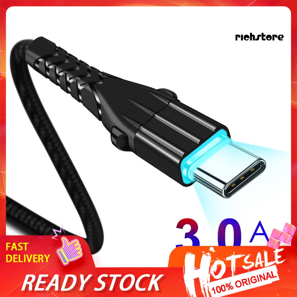 Cáp Sạc Nhanh 3A Micro USB Type C Cho Điện Thoại Android