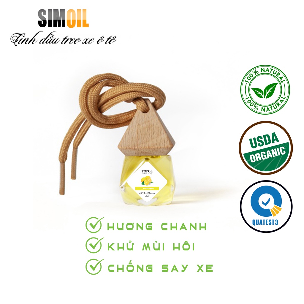 Tinh Dầu Treo Xe Hơi |Treo Xe Ô Tô | Hương CHANH | Khử Mùi Chống Say Xe Hiệu Quả‎