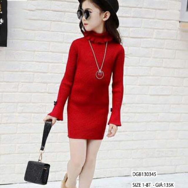 Đầm len body bé gái