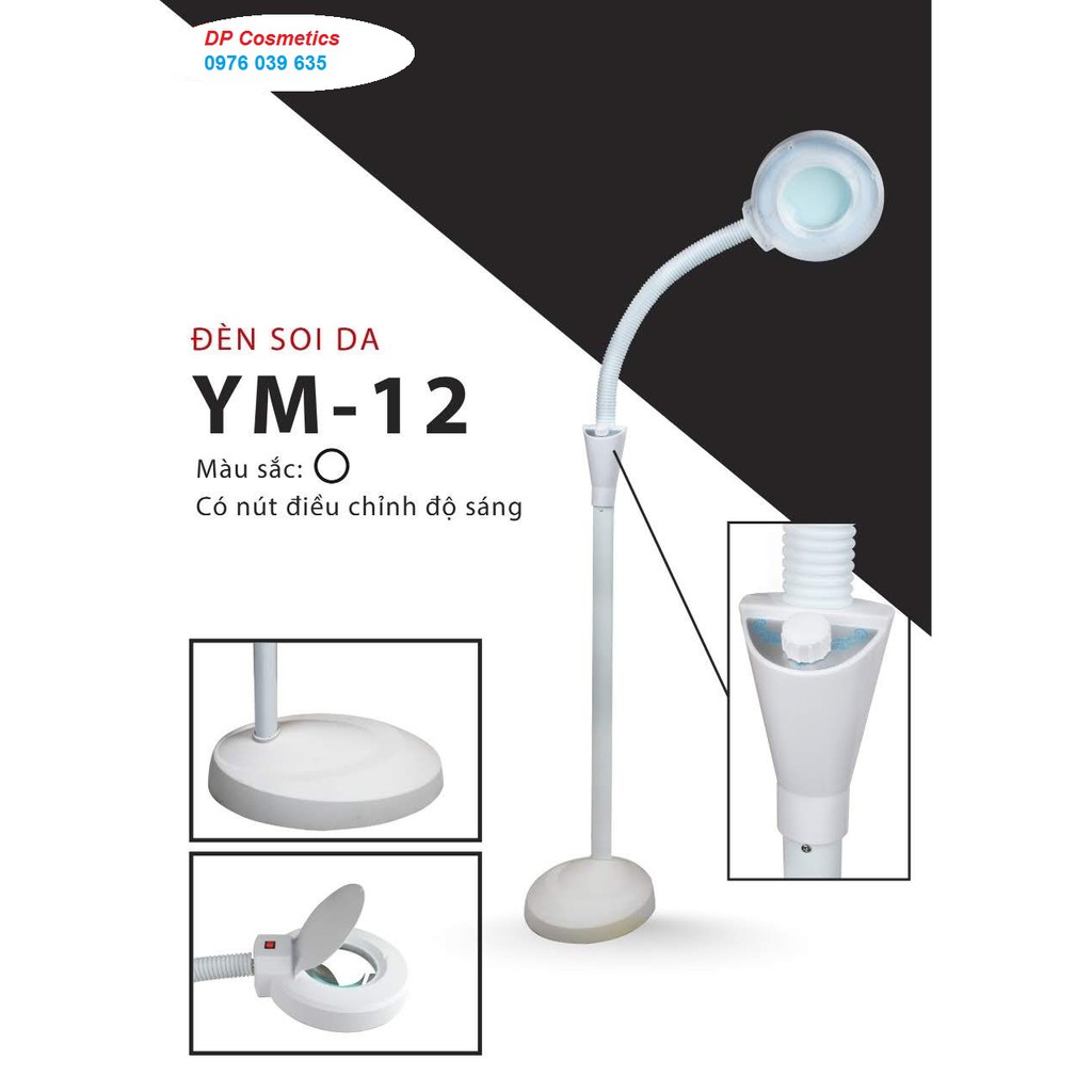 Đèn Led Soi Da- Dùng Cho Spa, Phun Xăm, Nối Mi. YM-12 Có nút điều chỉnh