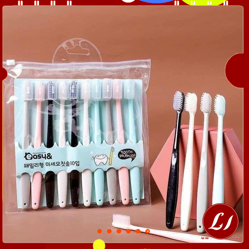 Bàn chải LÚA MẠCH xuất nhật ( sét 10 chiếc) lông mềm, sạch răng