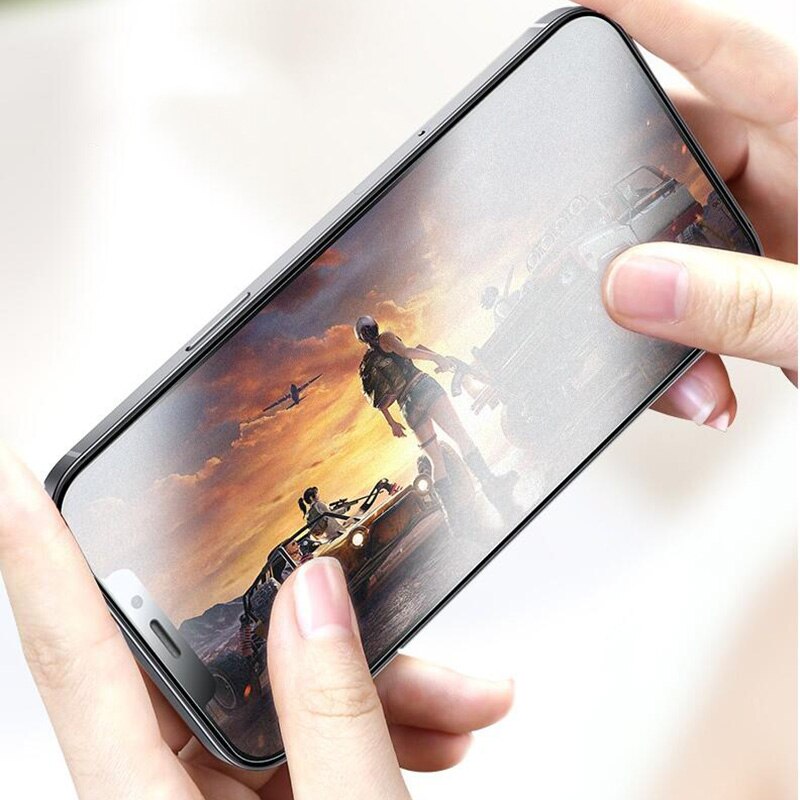 Kính cường lực nhám chống bám vân tay cho iPhone 12 11 Pro Max Mini X XS Max XR 7 8 6 6S Plus SE 2020
