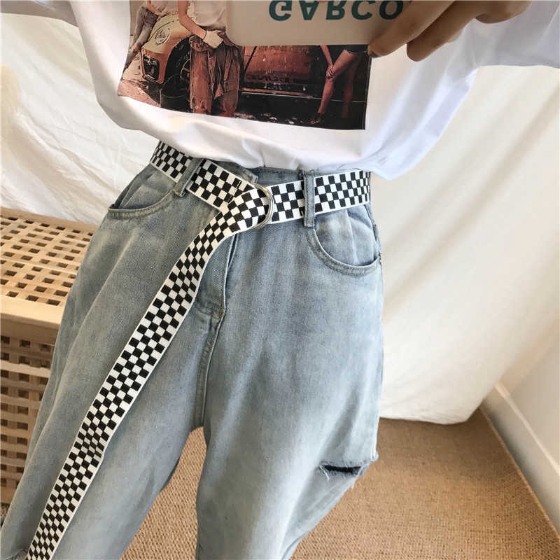 Thắt Lưng Vải Canvas Khóa Đôi 13527 Phong Cách Hàn Quốc