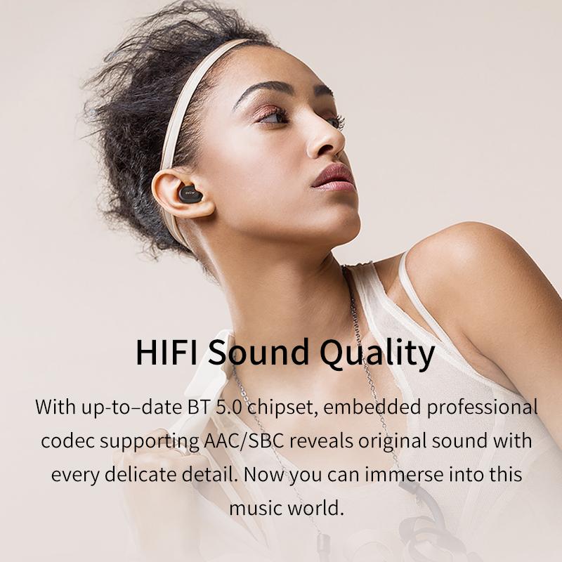 NEW 2020 QCY T1C TWS Bluetooth 5.0 Stereo 3D Headphones Wireless Headphones Music Sports Headphones Earphones with dual microphones