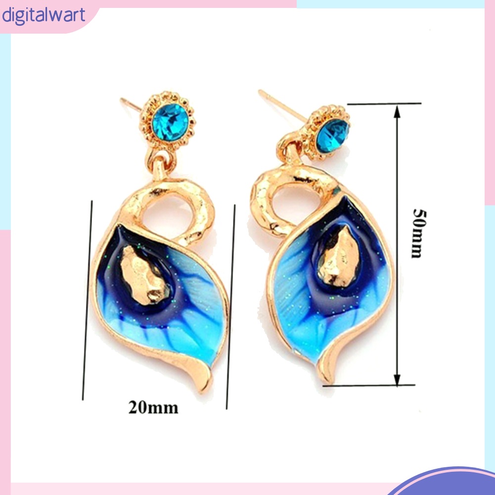 Bộ Vòng cổ + Bông Tai Đinh Tán Hình Hoa Tráng Men Cho Nữ