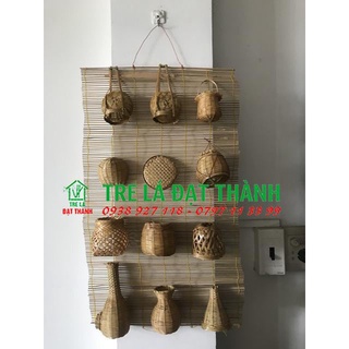 Combo 12 món mây tre ngẫu nhiên - mây tre trang trí, decor trên tường.