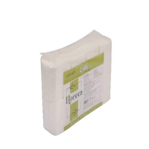 Khăn giấy rút Calla Horeca khổ 10x20cm loại vân dai, không mủn, dành cho nhà hàng, canteen, khách sạn