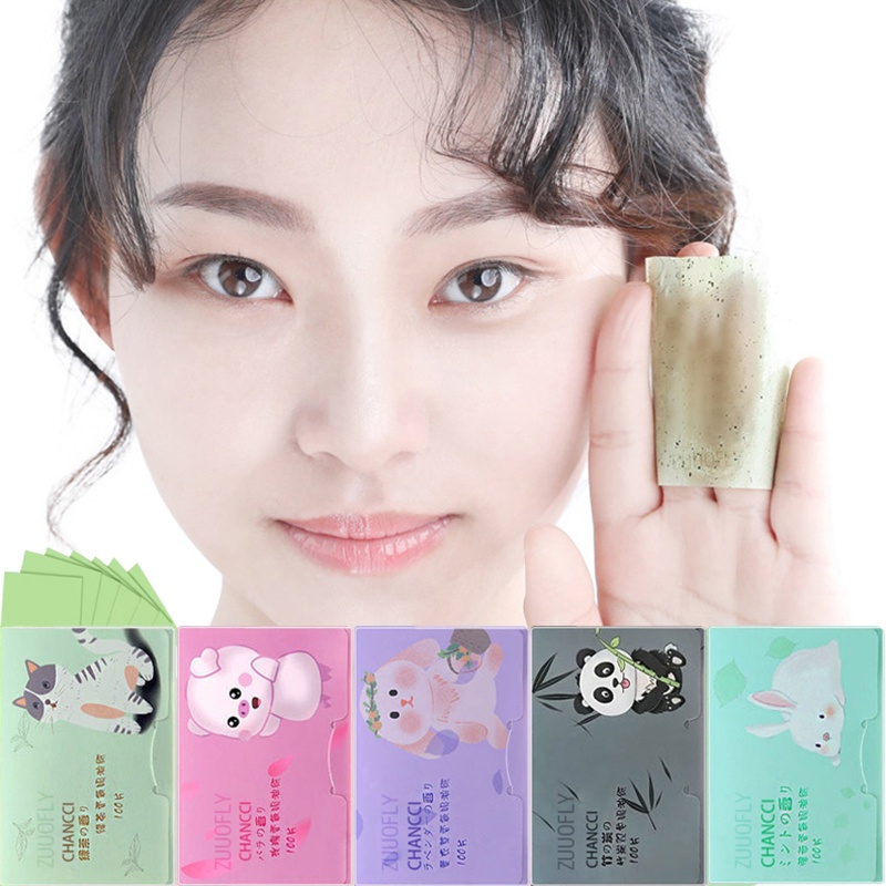 Set 100 Giấy Thấm Dầu Làm Sạch Da Mặt