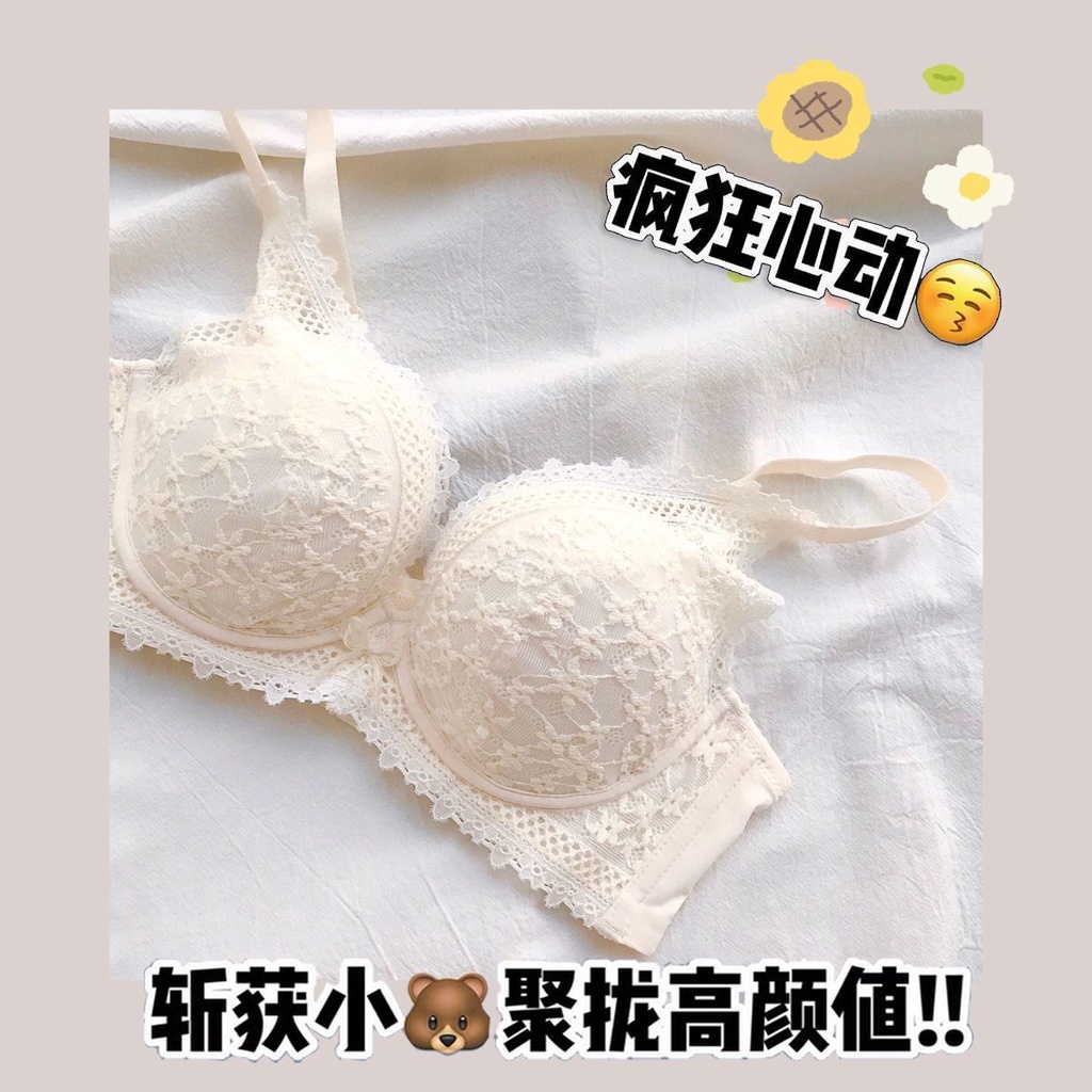 [Hàng Có Sẵn] Áo Lót Ren Dày Gợi Cảm Cỡ Lớn Không Gọng Thép Chống Chảy Xệ Có Thể Điều Chỉnh Cho Nữ