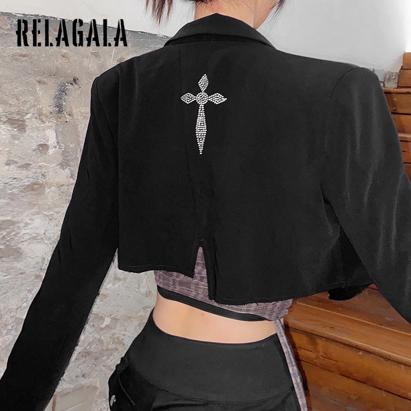 Áo Khoác Blazer Tay Dài Màu Trơn Đính Đá Thời Trang Cho Nữ 2021 | BigBuy360 - bigbuy360.vn