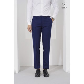 Quần Âu Nam Công Sở VENISCE - Màu Xanh Nhạt (15884-170), Chất Liệu Sợi Vải Cotton, Thoải Mái Vận Động