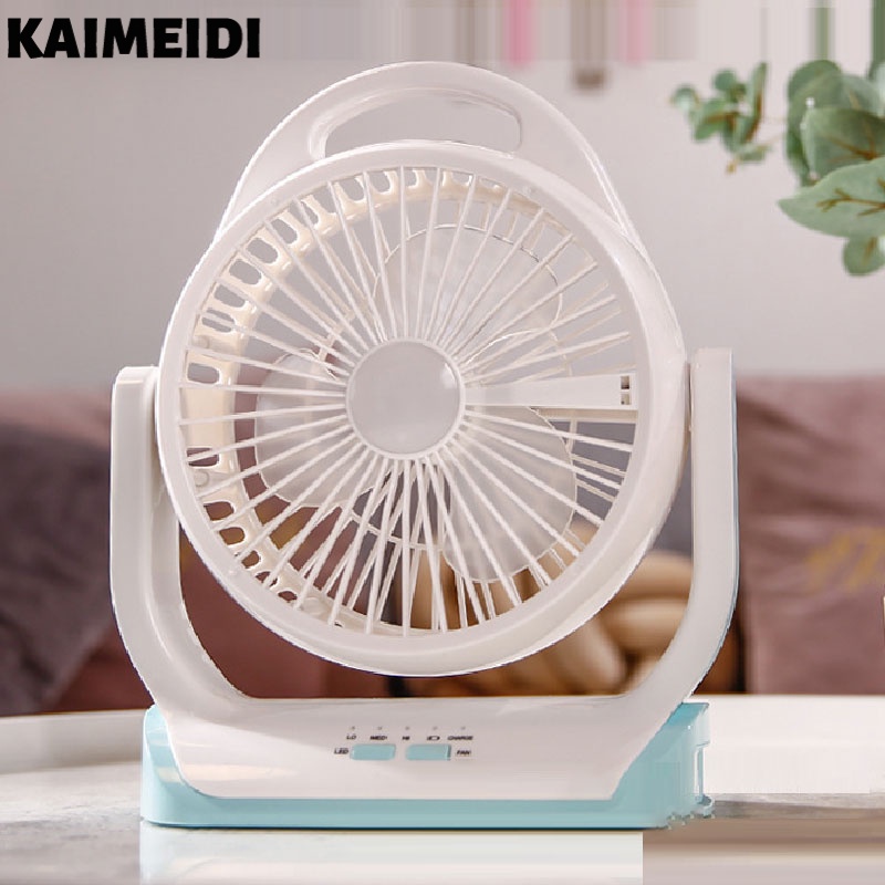 Quạt không dây KAIMEIDI cỡ mini để bàn với cổng sạc USB