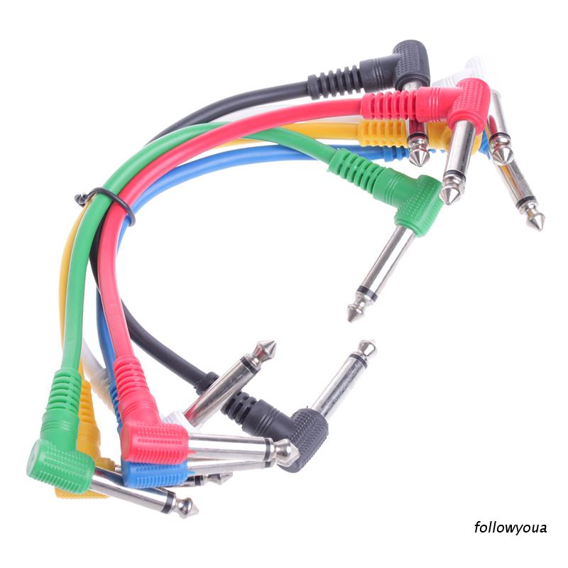 Set 6 Dây Cáp Âm Thanh Nhiều Màu Sắc Cho Đàn Guitar