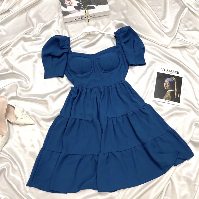 [Mã FAGREEN1505 giảm tới 30K đơn 99K] BÁN SỈ VÁY XOÈ XANH THAN CÚP NGỰC CHO NỮ | BigBuy360 - bigbuy360.vn