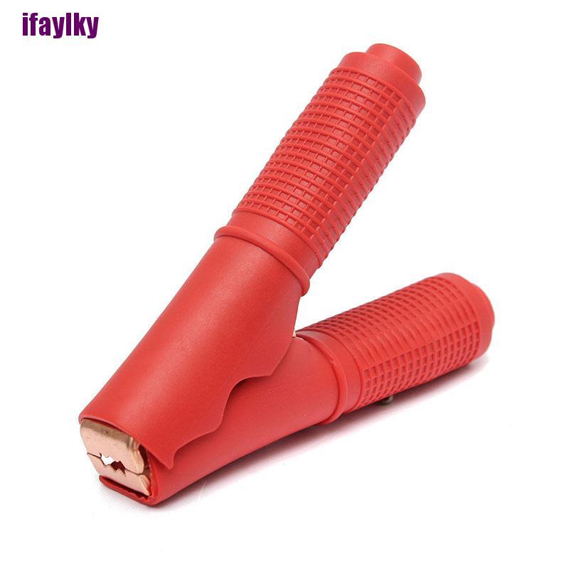 Set 2 Kẹp Cá Sấu Màu Đỏ + Đen Chuyên Dụng Cho Xe Hơi | BigBuy360 - bigbuy360.vn