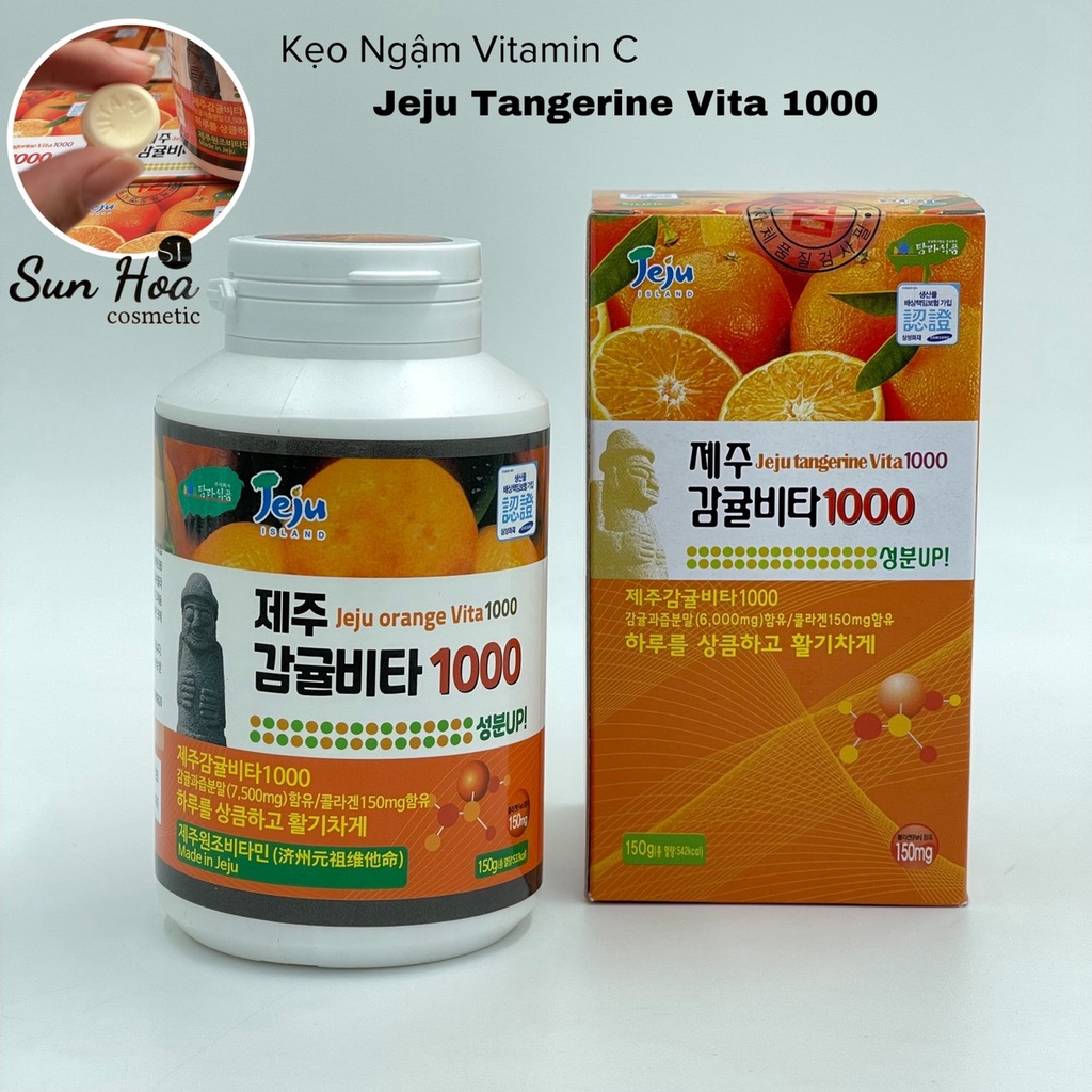 Viên Ngậm Vitamin C Nguyên Chất Đảo Jeju Hàn Quốc 150g
