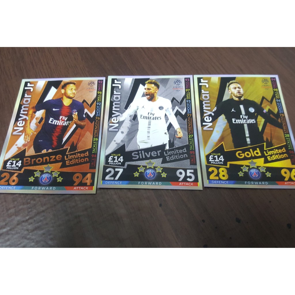 Thẻ in Match Attax Limited Edition - Siêu sao Neymar Jr.