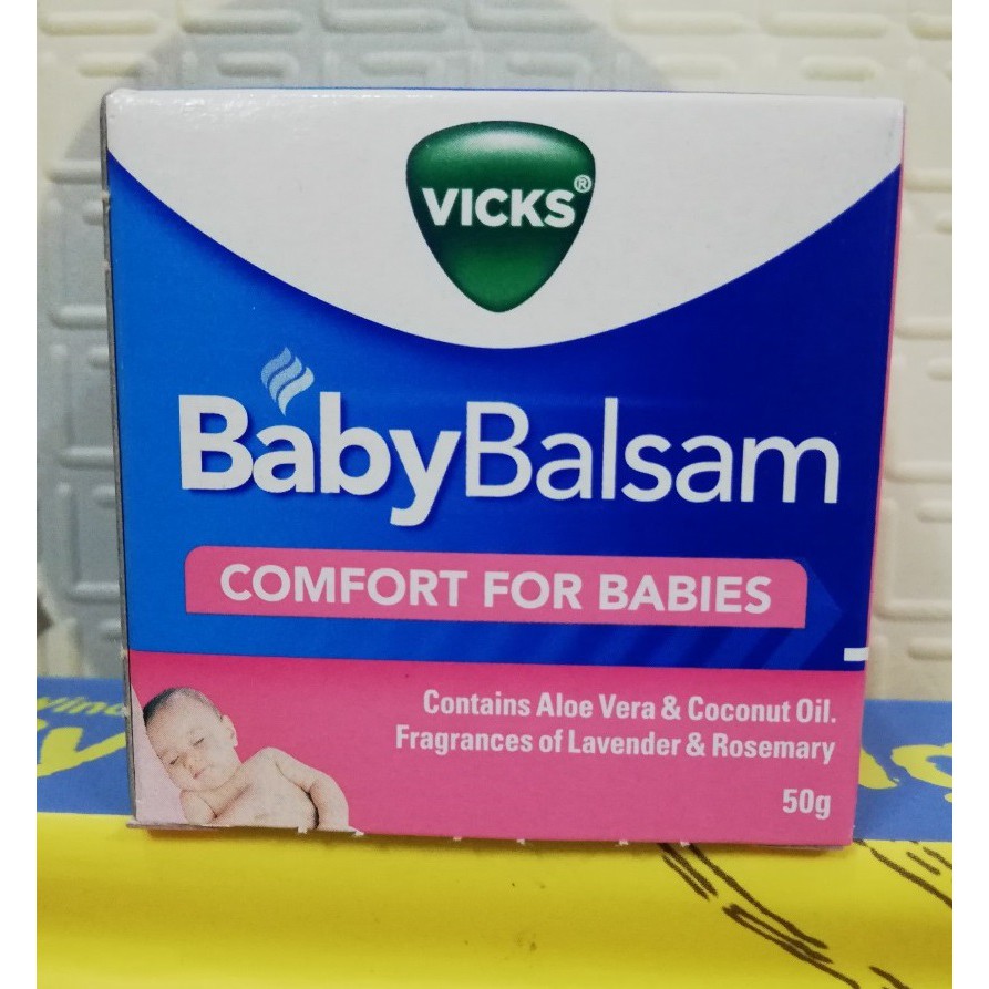 Dầu Bôi Ấm Ngực Vick Baby Balsam 50g Cho Bé - Úc - [Mẫu Mới]