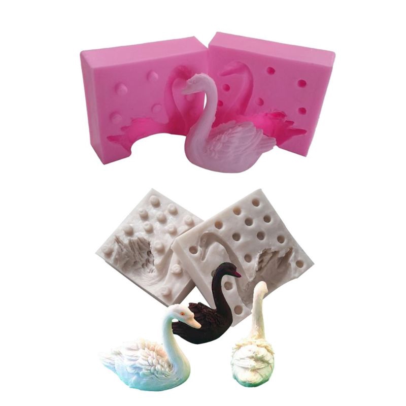 Khuôn Silicone Làm Bánh Hình Thiên Nga 3d