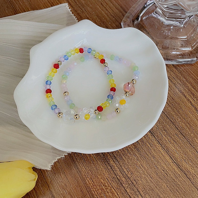 1 Vòng Tay Chuỗi Hạt Hình Hoa Phong Cách Bohemian Hàn Quốc Cổ Điển Cho Nữ