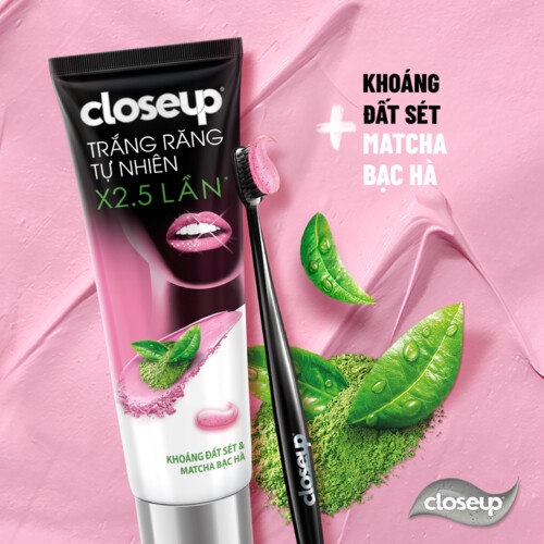 Combo 3 Kem Đánh Răng Closeup Giúp Làm Trắng Răng Tự Nhiên X2.5 Lần Với Khoáng Đất Sét Và Trà xanh 230G/Tuýp
