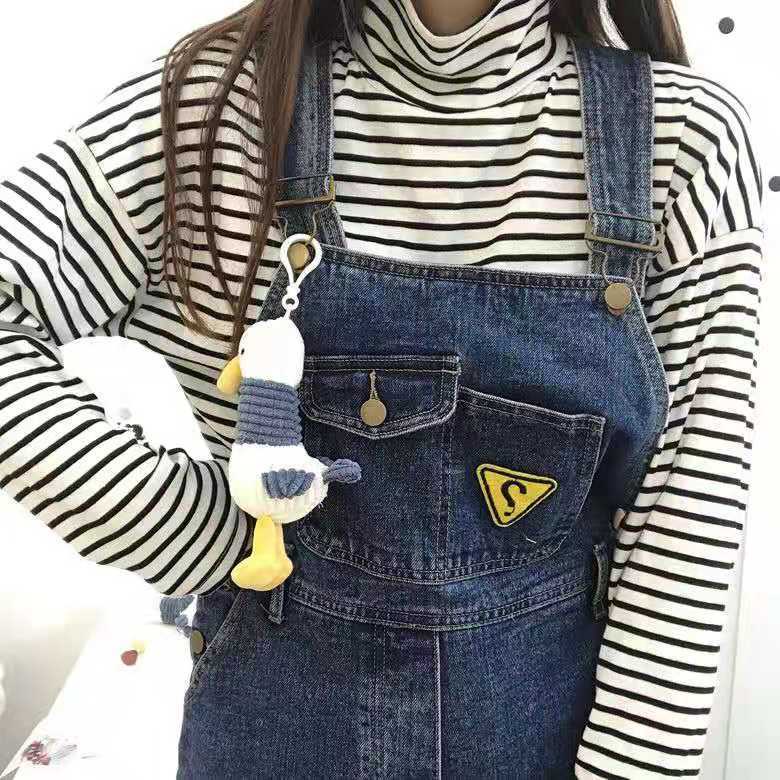 Móc Khóa Hình Chú Vịt Nhồi Bông Nhỏ Nhắn Dễ Thương