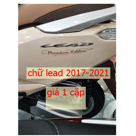 Bộ tem chữ nổi Lead 110cc 2008 - 2012, Lead 125cc 2013 - 2021 (giá 1 cặp)