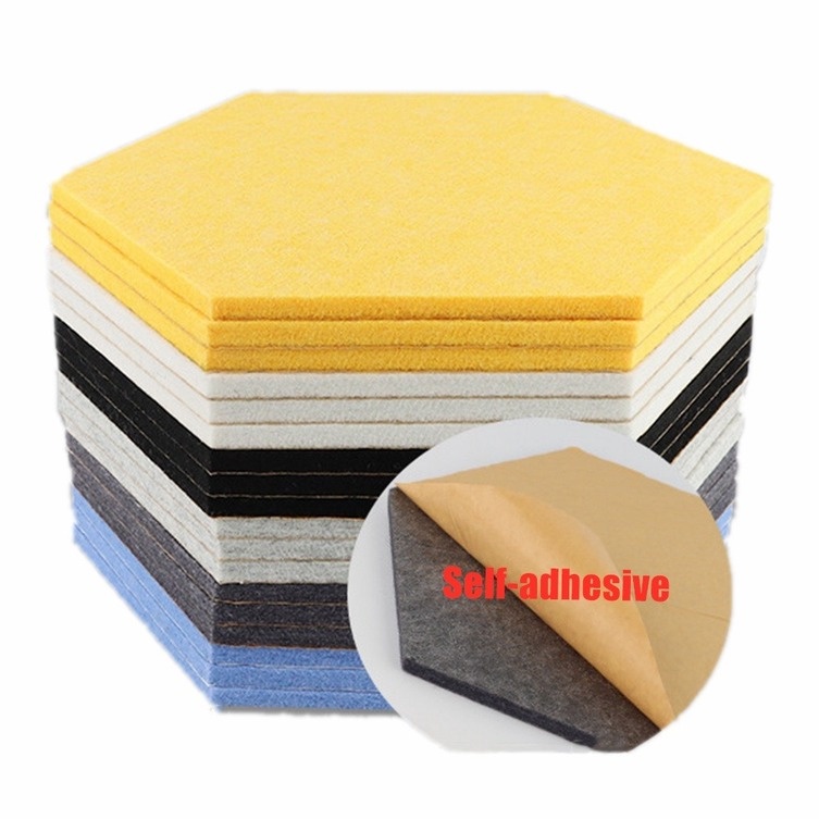 Miếng Dán Tường Hình Lục Giác Cách Âm Chống Ồn Trang Trí Nội Thất