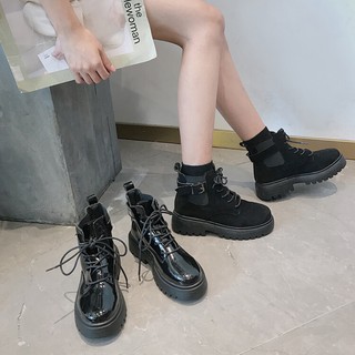 Boot nữ da Yang Mi B02 cột dây cá tính hot trend 2020