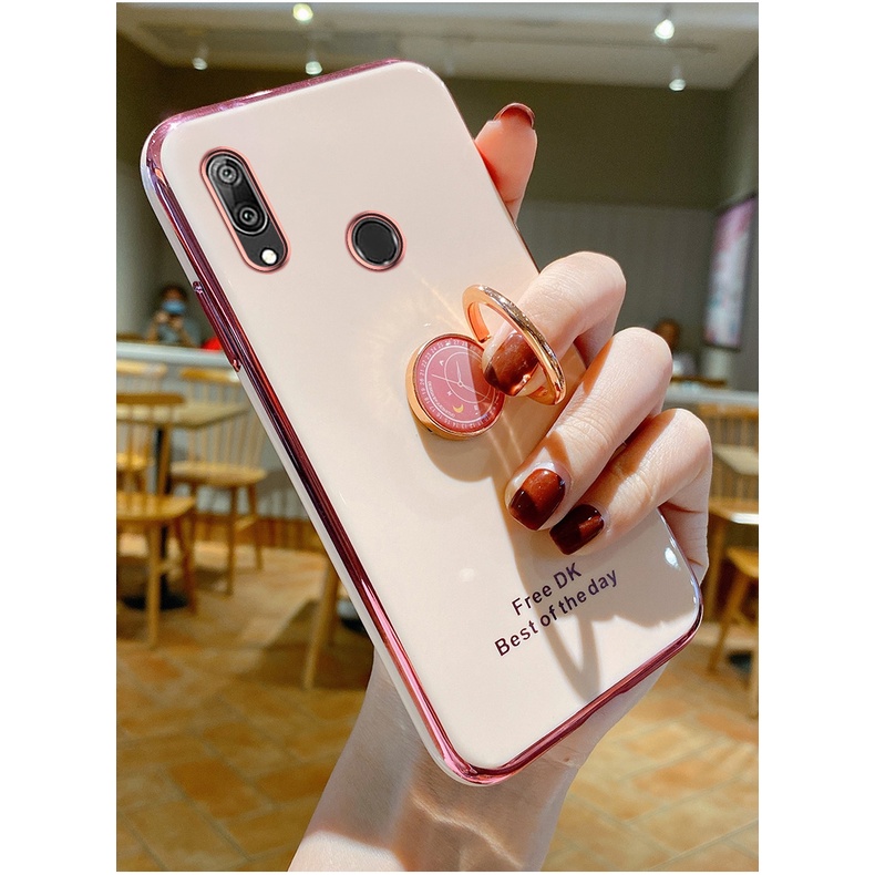 Ốp điện thoại đính kim tuyến có vòng đỡ nam châm cao cấp cho Huawei Y7 Pro Y6P Y5 Y9 Prime 2019 Y6 Pro 2019