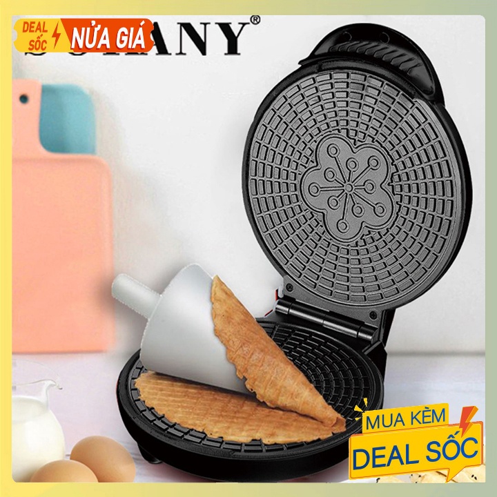 Máy làm bánh quế, máy làm vỏ kem ốc quế SOKANY 1200W