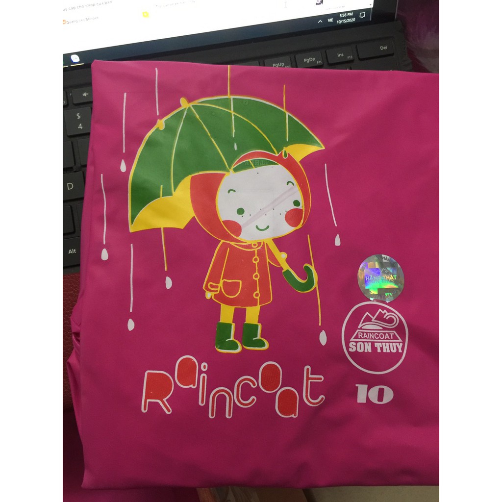 Áo mưa trẻ em, áo mưa choàng có viền trẻ em siêu nhẹ SƠN THỦY