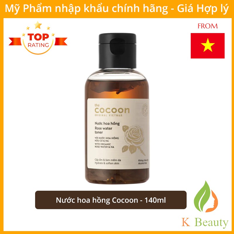 Nước hoa hồng cấp ẩm Cocoon - Cocoon rose water toner - Hàng Việt Nam Chính Hãng - 140ml