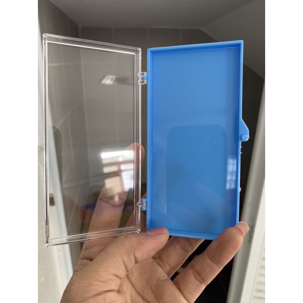 hộp Nhật màu xanh úp móng nail đựng mi fan 115x59x14.5