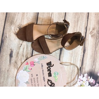 SANDAL DA LỘN KHÓA GÓT SAU - 4CM